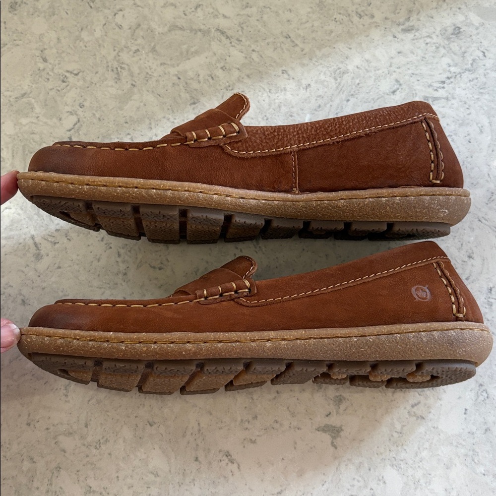 Born Nerina women’s suede penny loafer Brown Size 9 - Picture 5 of 12